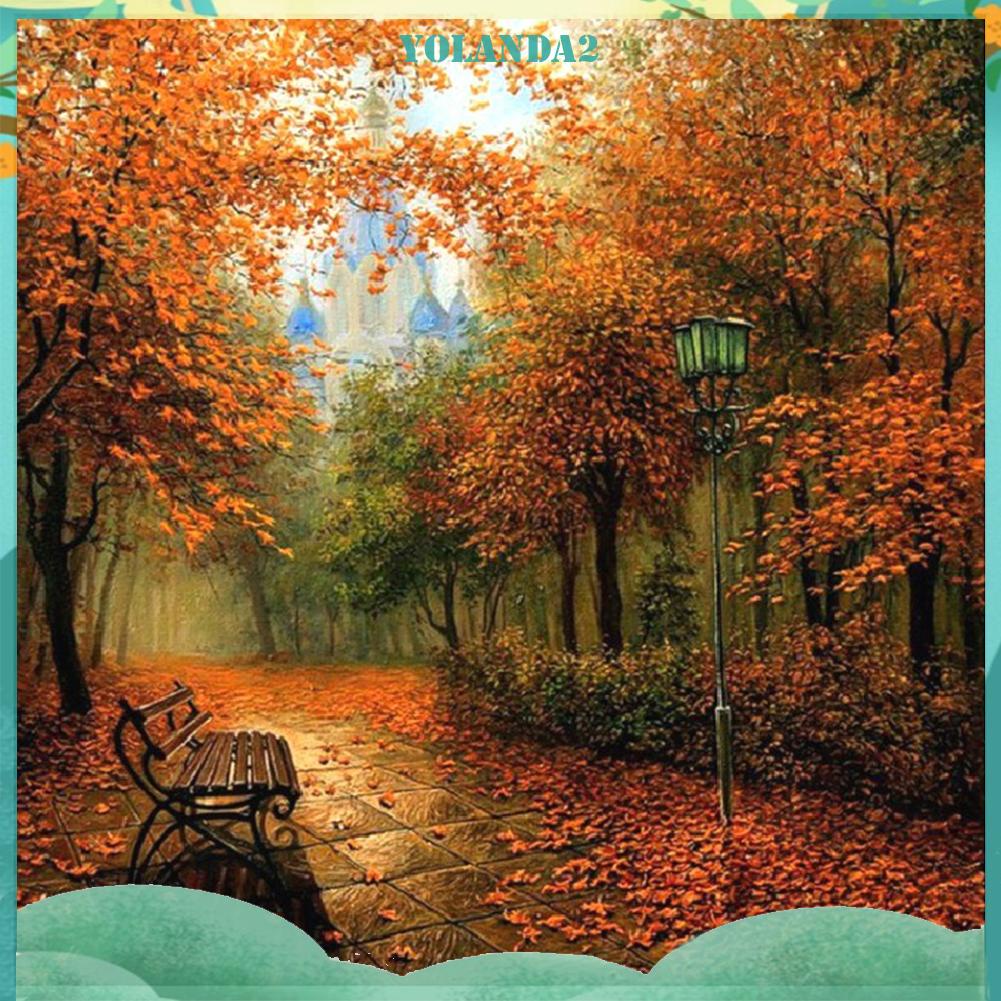 Tranh đính đá kim cương toàn bộ 5D DIY hình phong cảnh mùa thu