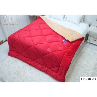 Chăn lông thỏ màu 3d mẫu mới 2021-2022 chính hãng happiness [ Rẻ VÔ ĐịcH]