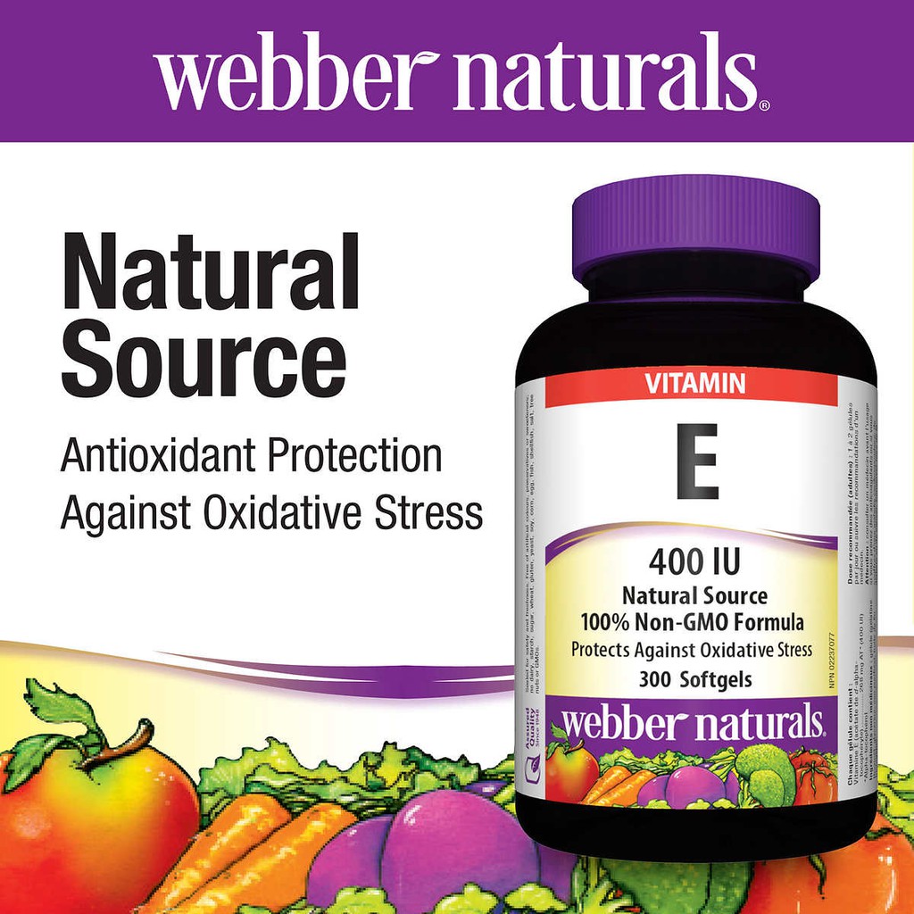 Vitamin E 400IU Webber Natural 300 Viên nang