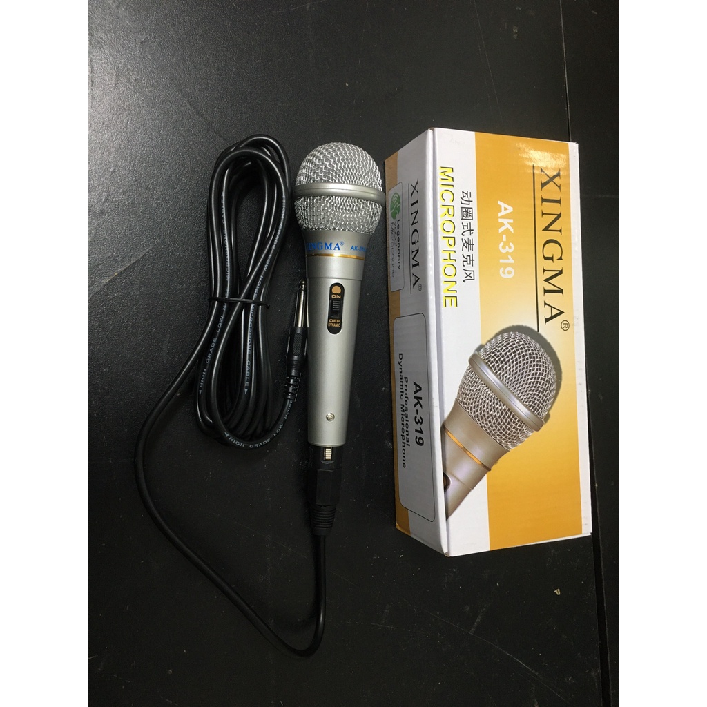 Mic Hát Karaoke XINGMA AK-319 dòng mic có dây giá rẻ, chất lượng cao,tương thích với mọi loại dàn karaoke