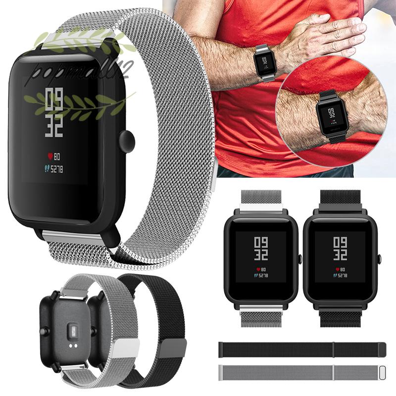 Dây Đeo Inox Cho Đồng Hồ Thông Minh Xiaomi Huami Amazfit Bip Bit Pace Lite Youth