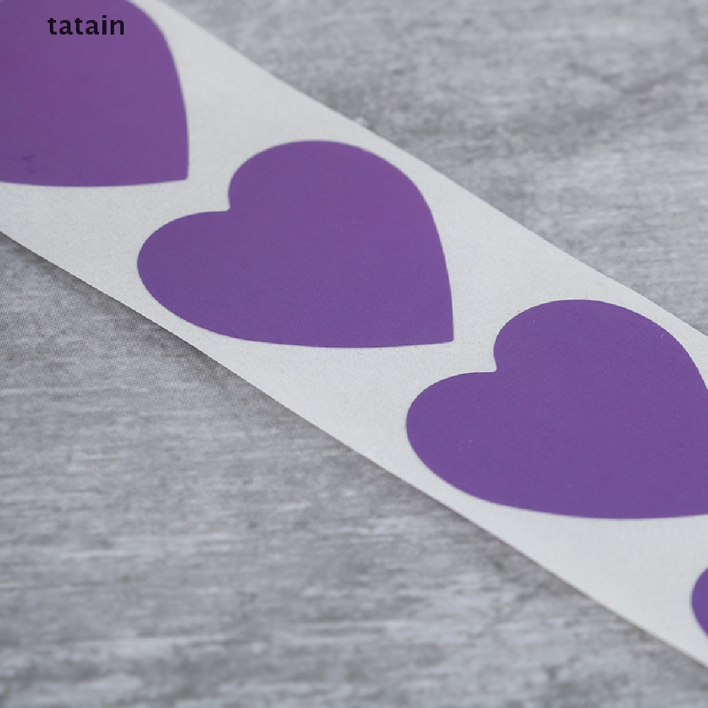 [TAT] 500Pcs/Roll Love Heart Shaped Seal Labels Package Label Sticker mark CVX