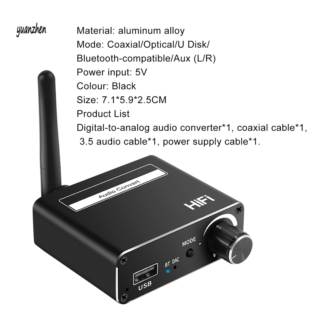 Thiết Bị Chuyển Đổi Âm Thanh Kỹ Thuật Số 3.5mm Sang Analog Aux Bluetooth-Compatible 5.0 Cho Tv