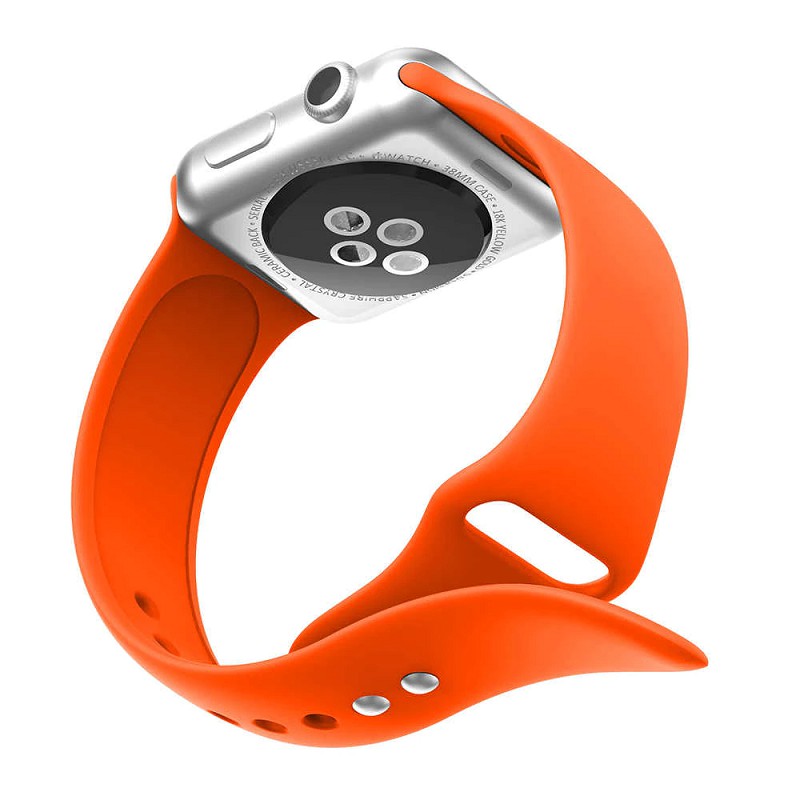 Dây đeo Apple Watch cao su màu cam Orange cao cấp size 38 -40-42-44MM