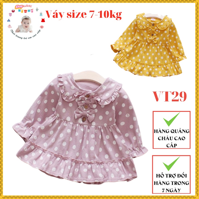 Váy thu đông bé gái size 7-14kg VT29