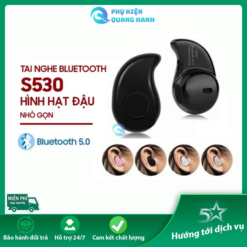 Tai Nghe Bluetooth Không Dây Hạt Đậu S530 ⚡️𝐌𝐈𝐄̂̃𝐍 𝐏𝐇𝐈́ 𝐒𝐇𝐈𝐏⚡️Sành Điệu Pin Trâu - 050