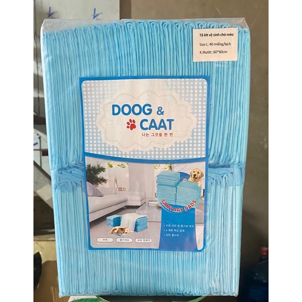 Tã lót cho chó mèo đi vệ sinh vào khay, chuồng bằng giấy siêu thấm hút 50, 100 tấm miếng