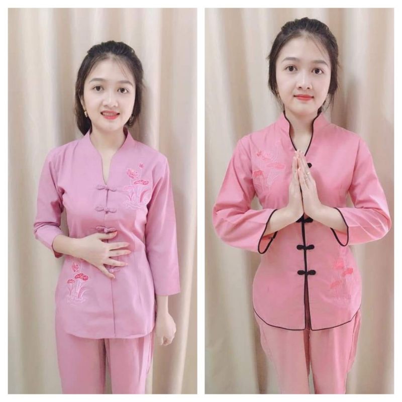 Đồ Lam Đi Chùa # Cổ Tàu Không Viền