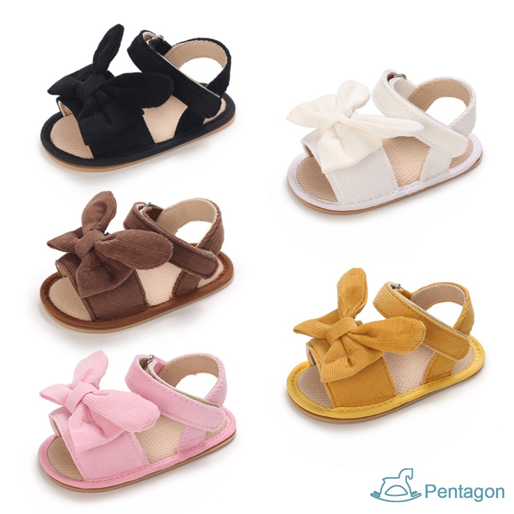 Xăng đan Đính Nơ Chống Trượt Thời Trang Mùa Hè Cho Bé Gái 0-18 Tháng Tuổi