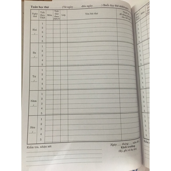 Lịch Báo Giảng Tiểu Học 2 Buổi