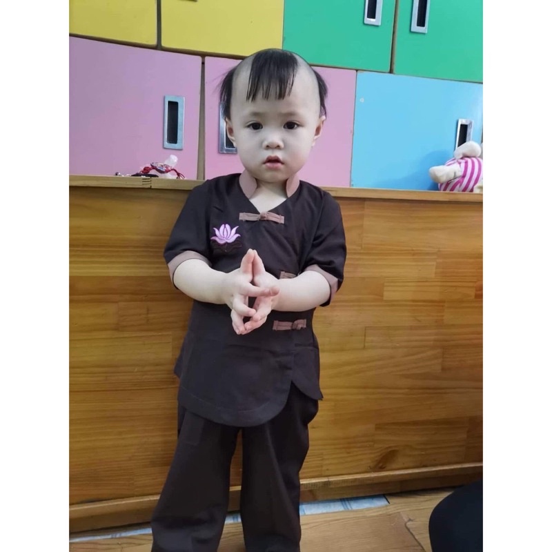 Đồ lam đi chùa 🌸🌸🌸 Mẩu 3 Nút Bé