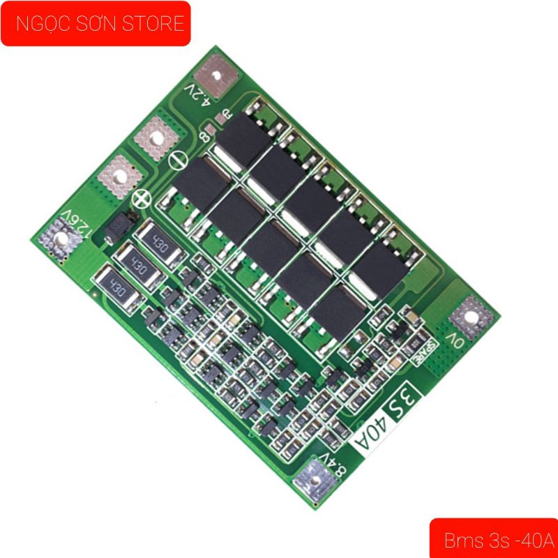 Mạch 3S 12V - 40A Auto Recovery, sạc và bảo vệ pin  3.7V.