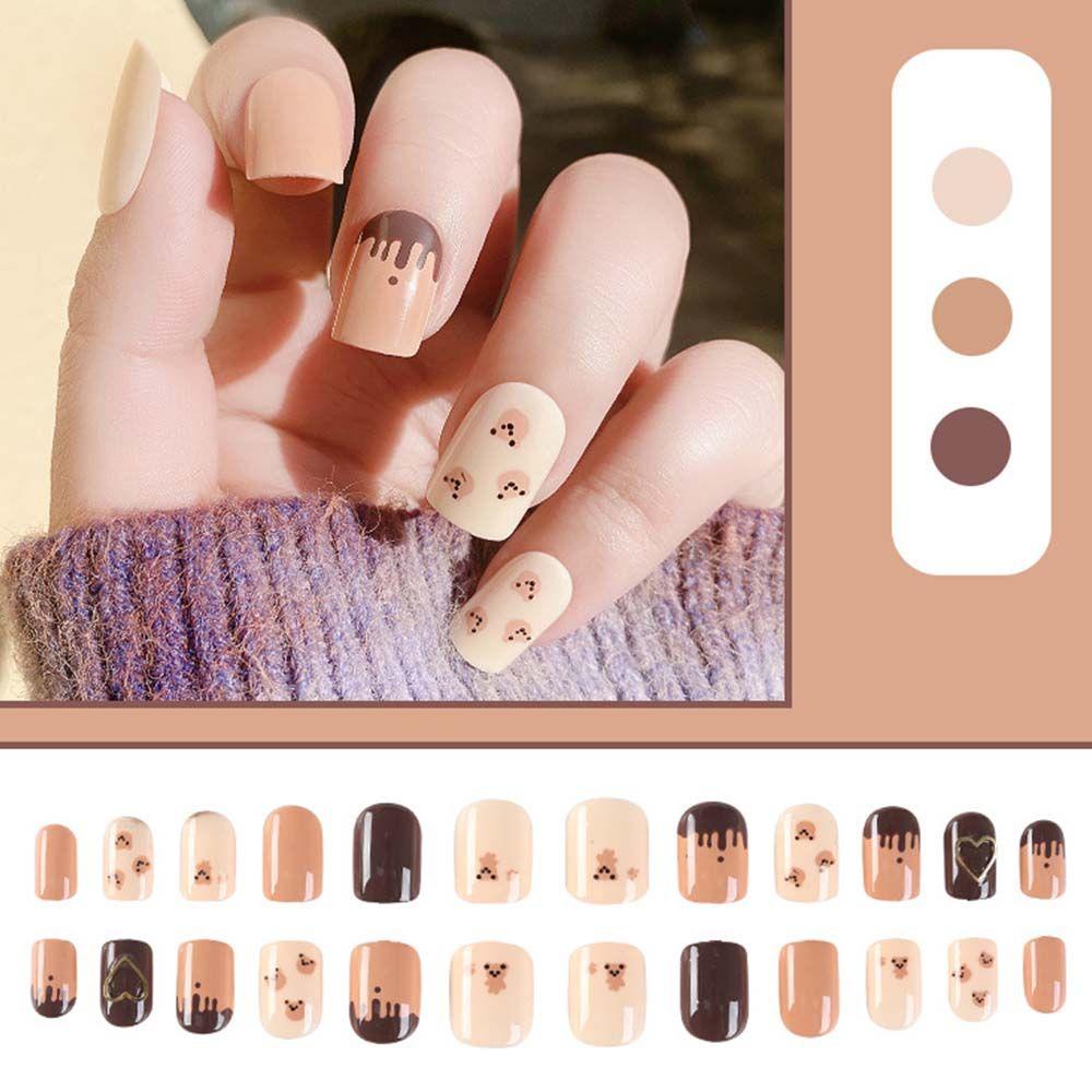 OCEANMAP Bộ Móng Tay Giả Có Thể Tháo Rời Tiện Dụng DIY