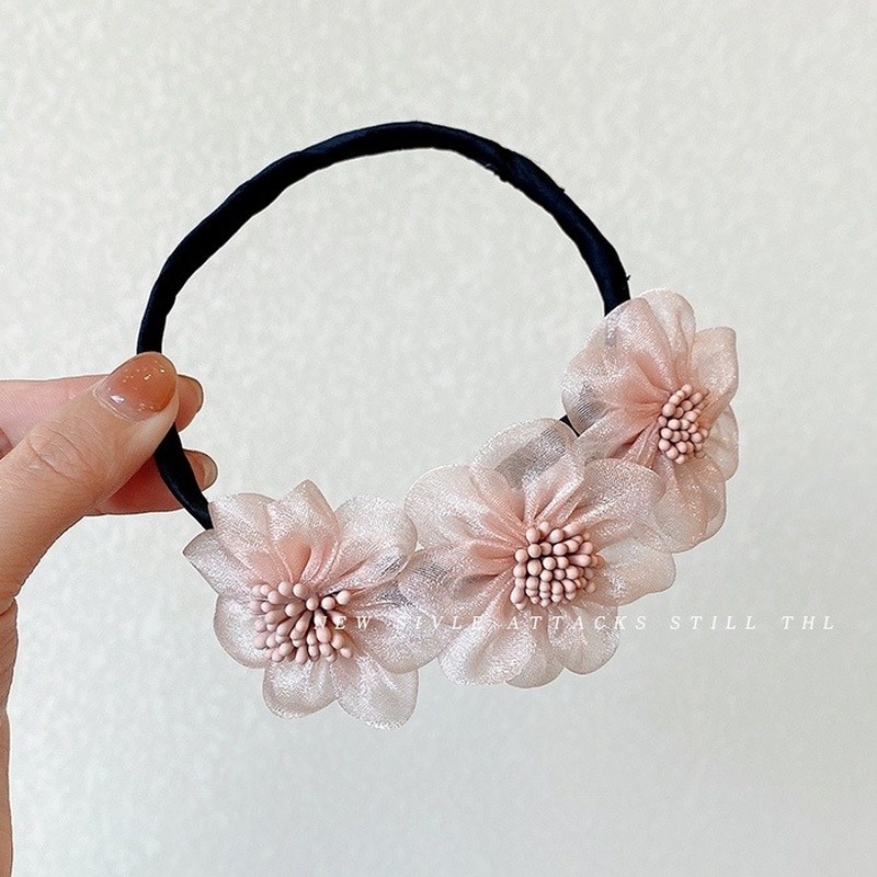 Cây Quấn Tóc Đính Hoa Thiết Kế Đơn Giản Thời Trang Hàn Quốc