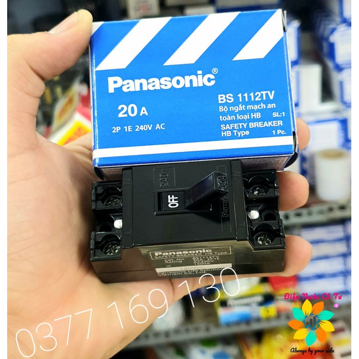 Aptomat ngắt điện CB cóc Panasonic bảo vệ quá tải dòng điện