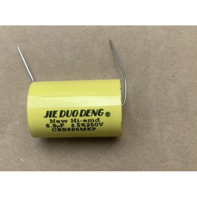 1 TỤ CHỐNG CHÁY LOA TRUNG 6.8MF VÀNG - TỤ CẢN LOA MID -TỤ LẮP LOA LỜI CAO CẤP - GIÁ 1 CHIẾC