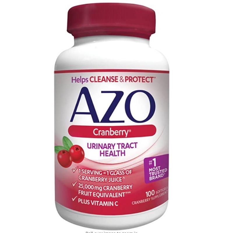 Azo Cranberry hỗ trợ bàng quang và tiết niệu,100v