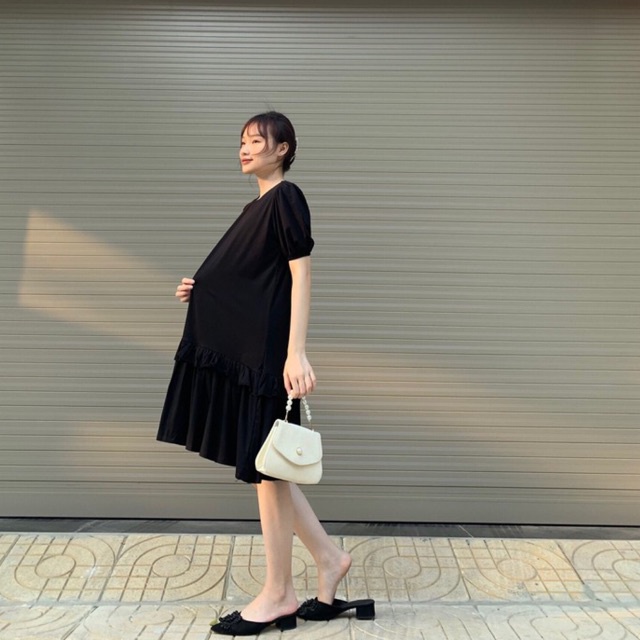 Đầm bầu thiết kế Aidenshop Váy bầu thời trang cotton mùa hè 2021 maternity dress