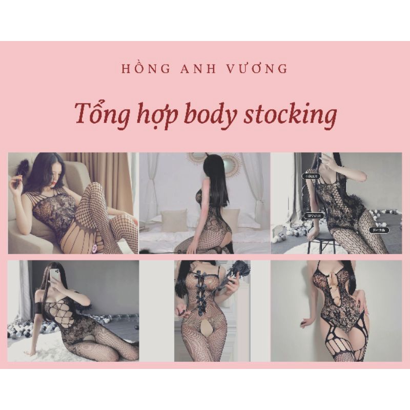 tổng hợp tất liền thân bodystocking tất body thun len siêu co dãn mềm mại sexy gợi cảm