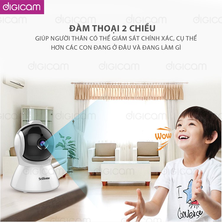 Camera Srihome SH025 - 2.0mp FHD 1080P - Đàm thoại 2 chiều | BigBuy360 - bigbuy360.vn