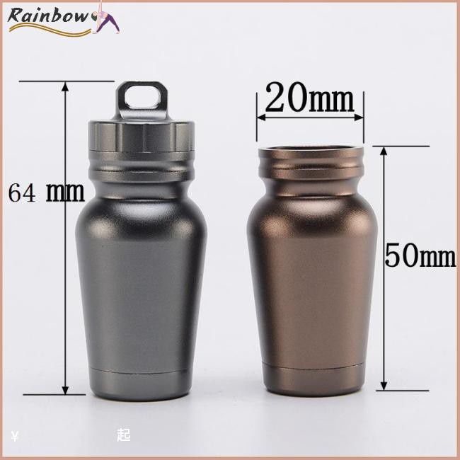 Outdoor Aluminum Alloy Waterproof Tank Sealed Bottle Medicine Capsule