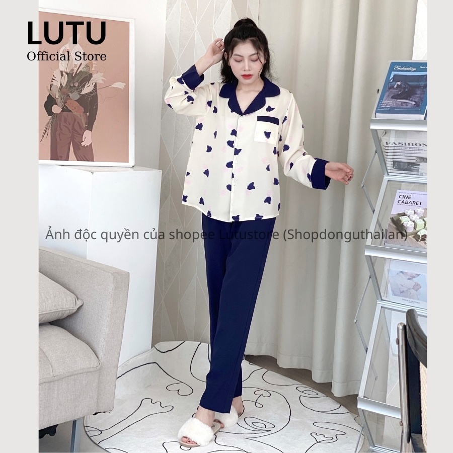 Đồ Bộ Pijama lụa thiết kế 3D dài dài