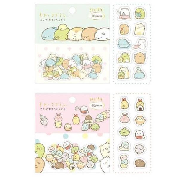 Set 50/80 nhãn dán hình Sumikko Gurashi đáng yêu để trang trí nhật ký/lưu bút/sổ tay