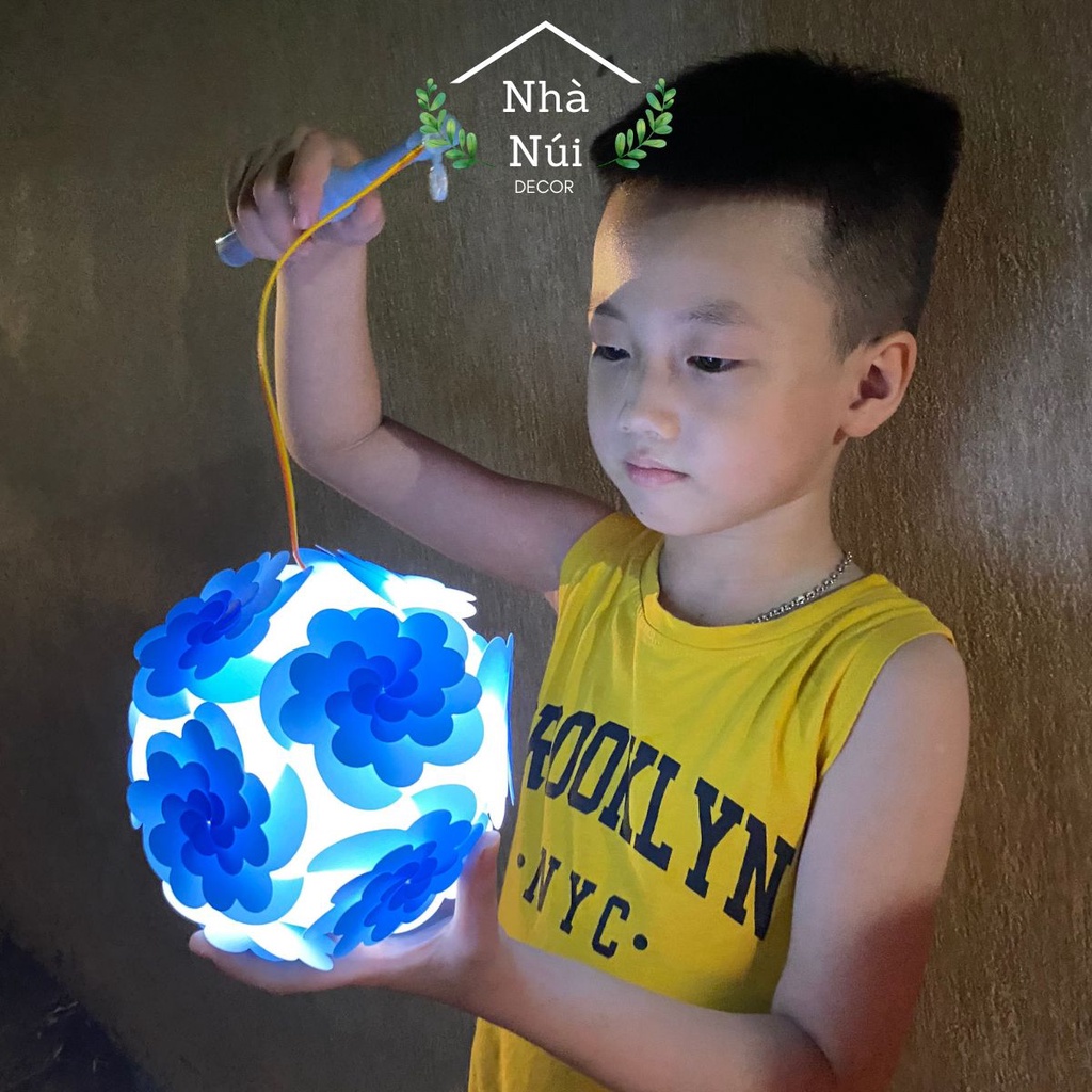 Đèn lồng trung thu cho bé lắp ghép sáng tạo, đèn lồng decor trang trí phòng ngủ, bàn làm việc D1C đám mây Bé Núi