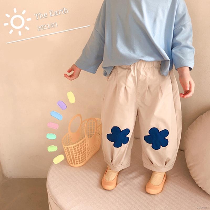 Quần legging ống rộng họa tiết hoa dễ thương cho bé gái