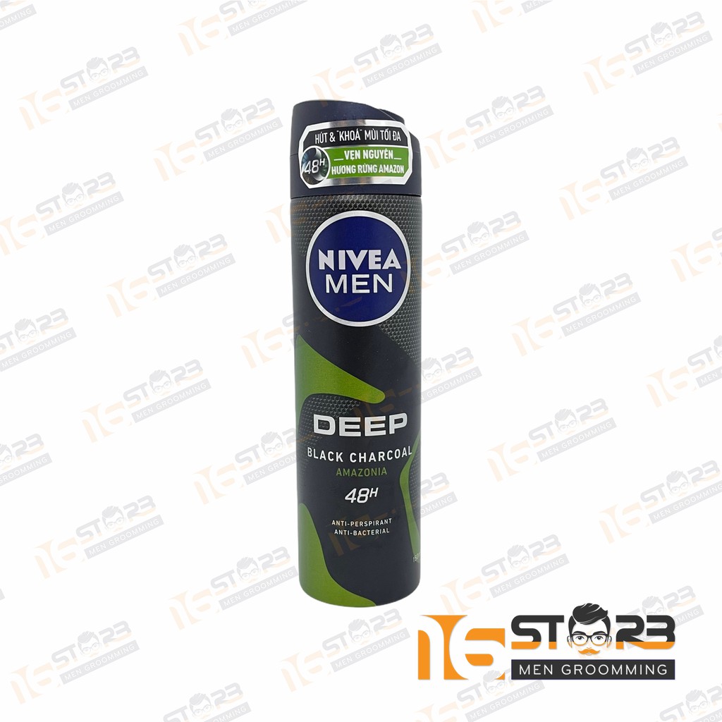 [Chính Hãng 100%] Xịt ngăn mùi Nivea Men Deep 150ml