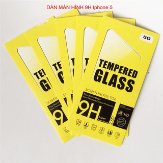 DÁN MÀN HÌNH CƯỜNG LỰC 9H IPHONE 5 (CÓ KÈM MIẾNG LAU)