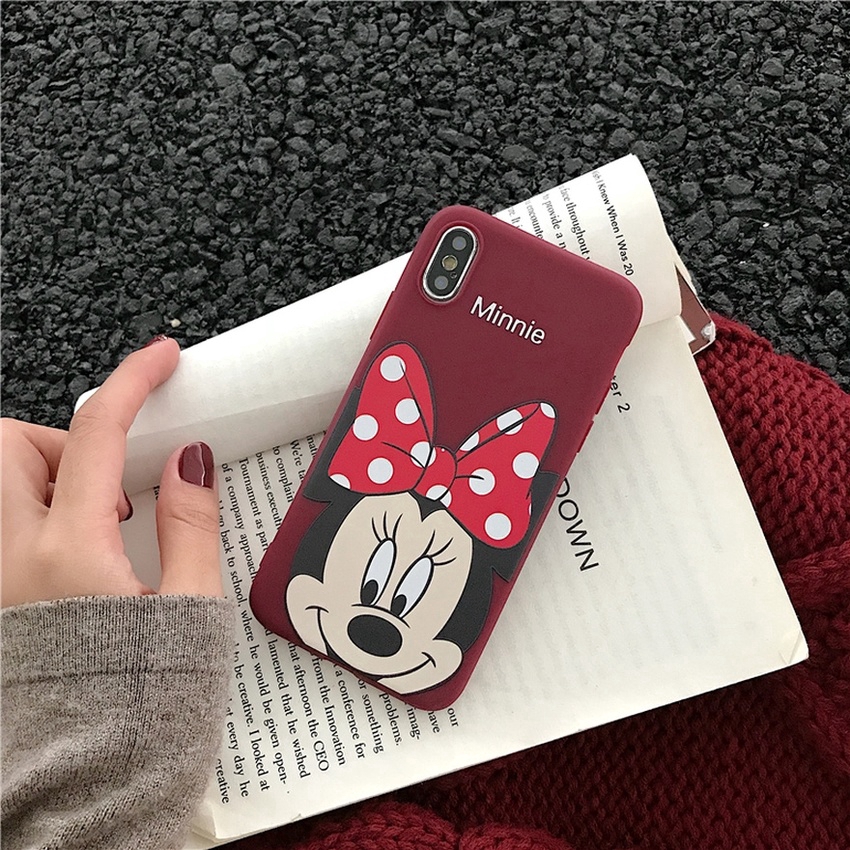 Ốp lưng TPU mềm hình chuột Mickey Minnie đáng yêu cho iPhone 11 pro Max XR X Xs 8 7 6 6s Plus SE 2020