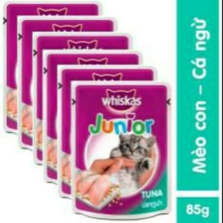 Pate whiskas mèo con junior 85g