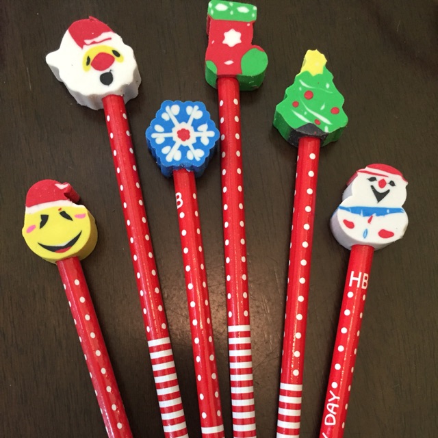 Bút chì kèm tẩy noel
