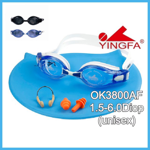 Kính Bơi Cận YingFa OK3800AF Mầu xanh