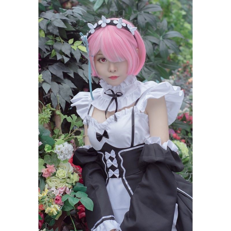 Người nổi tiếng trên Internet đẹptrọn bộ ren Ram cosplay trang phục hầu gái full set quần áo múa cos hàng ngày An