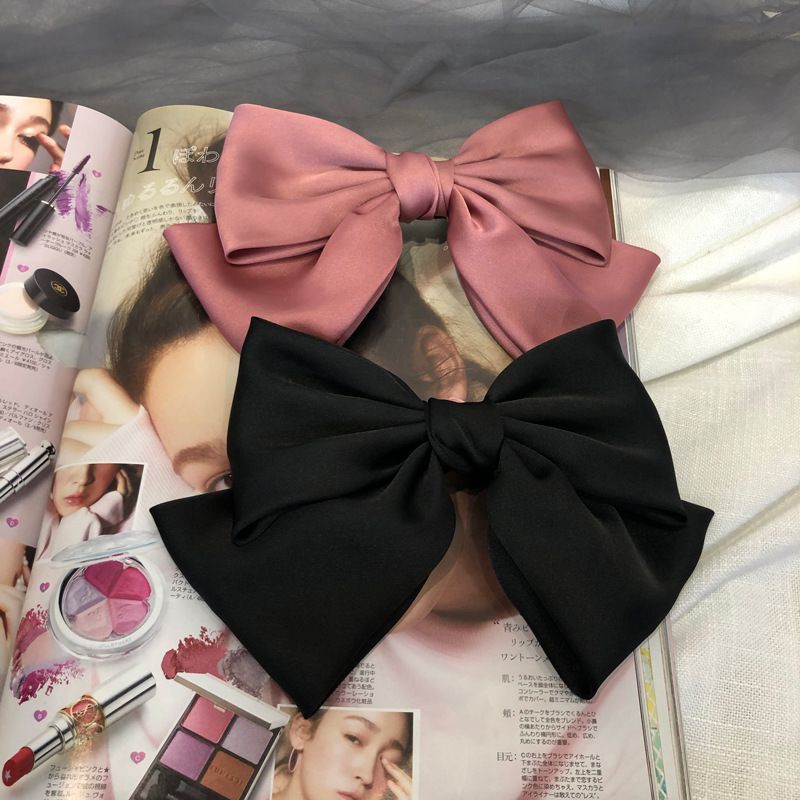 Kẹp Tóc Hình Nơ Vải Satin Phong Cách Lolita