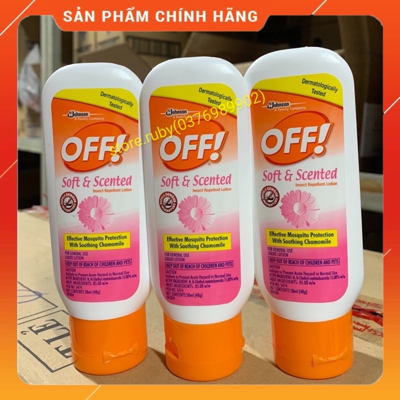 OFF - KEM CHỐNG MUỖI HƯƠNG HOA 50G - Hàng Cty S.C.JOHNSON date mới