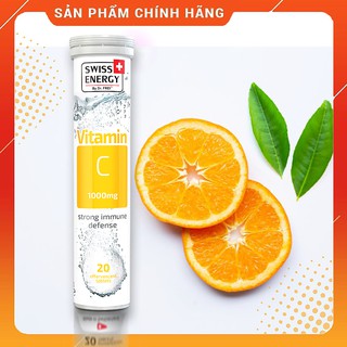 Viên Sủi Hỗ Trợ Sáng Da, Mờ Thâm Nám Swiss Energy Vitamin C 1000mg 20 Viên (HÀNG NGOẠI NHẬP)