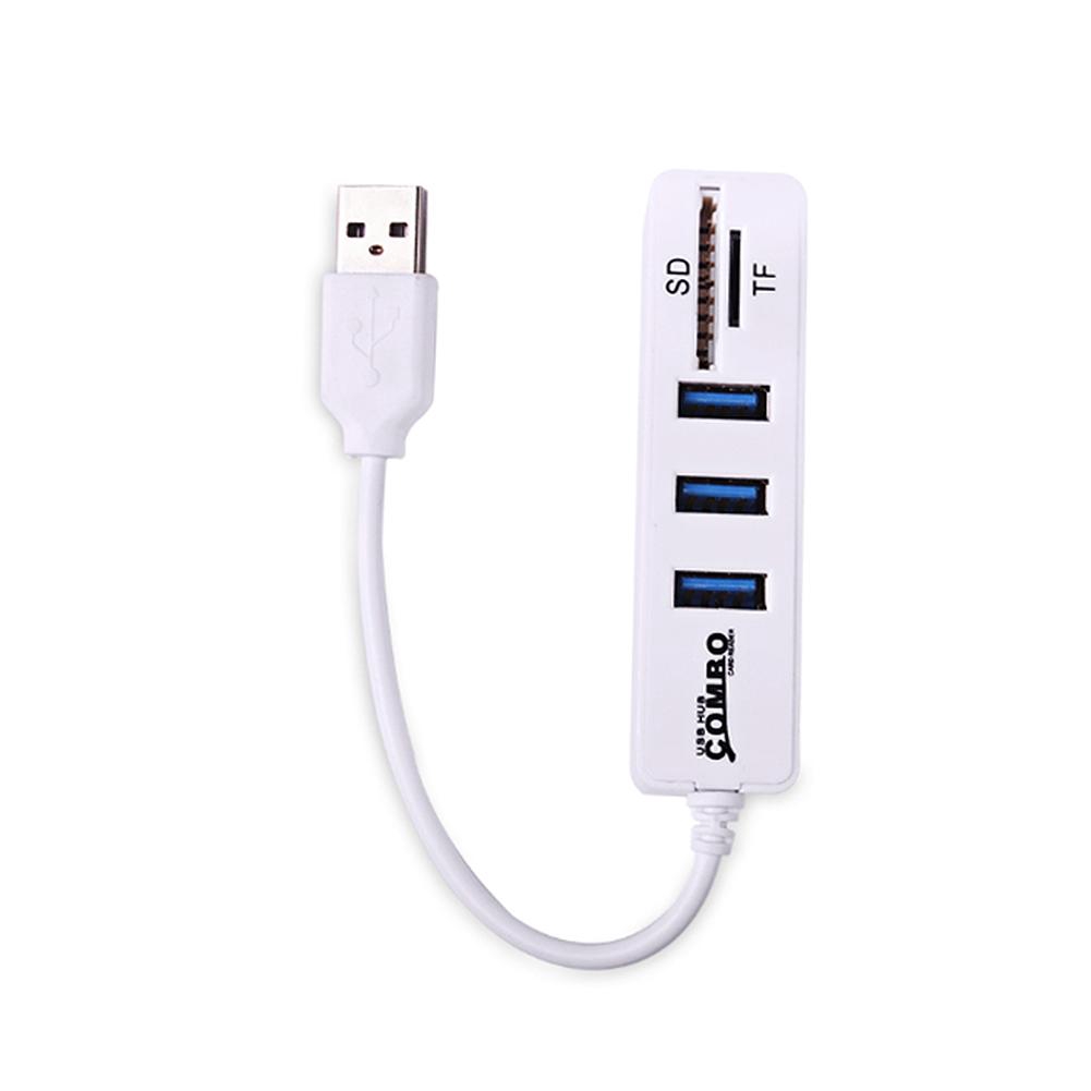 🌈NG USB Hub Combo 3 cổng Tốc độ cao USB 2.0 Hub Splitter Multi USB Combo 2 trong 1 Đầu đọc thẻ SD / TF