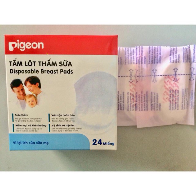 Miếng lót thấm sữa Pigeon hàng chính hãng hộp 24 miếng
