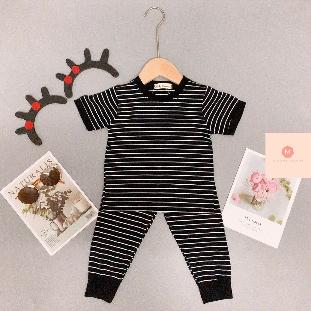 Bộ MINKY MOM Cho Bé NHẬN HÀNG ƯNG Ý NGAYbộ quần áo trẻ em từ 7-19kg,quần áo cộc cho bé,Body cộc tay