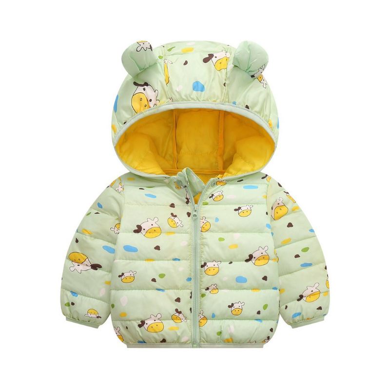 Áo phao bò sữa siêu nhẹ cho bé trai bé gái hàng quảng châu