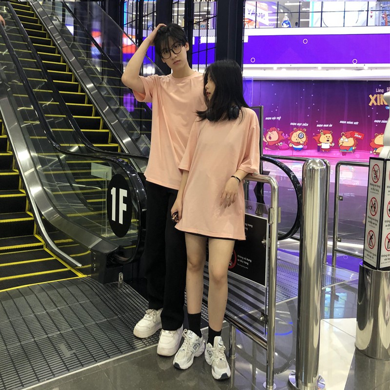 Áo thun tay lỡ form rộng nhiều màu áo phông trơn unisex kiểu dáng basic vải cotton mềm mịn TS001H | BigBuy360 - bigbuy360.vn