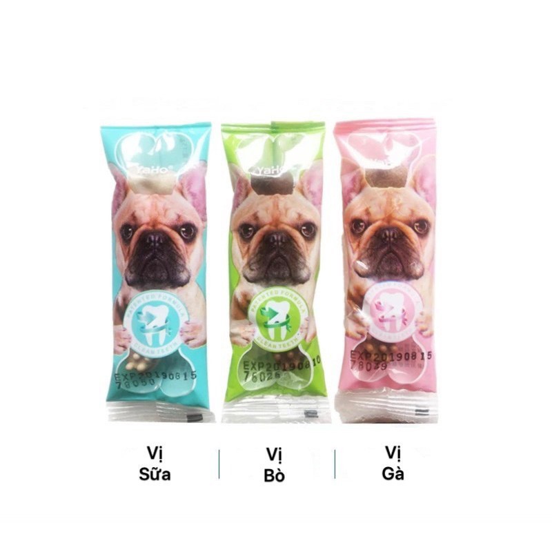 Xương bàn chải yaho gặm sạch răng cho cún 15g