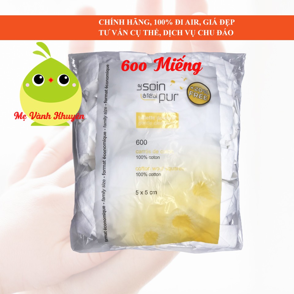 Bông tẩy trang hữu cơ Tetra Le Soin, Pháp (500/600 miếng) | BigBuy360 - bigbuy360.vn