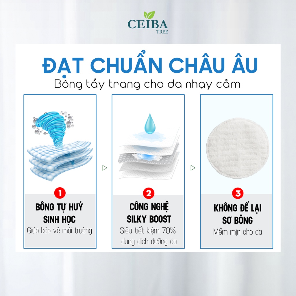 Bông tẩy trang Ceiba 100% Cotton