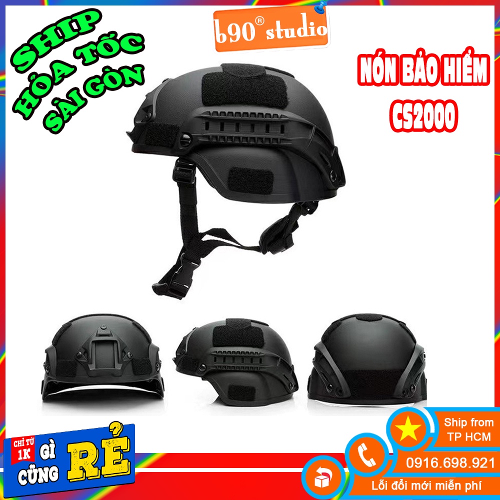 Mũ bảo hiểm CS 2000 quân đội chuyên dụng nhưa ABS thể thao ngoài trời bảo vệ đầu