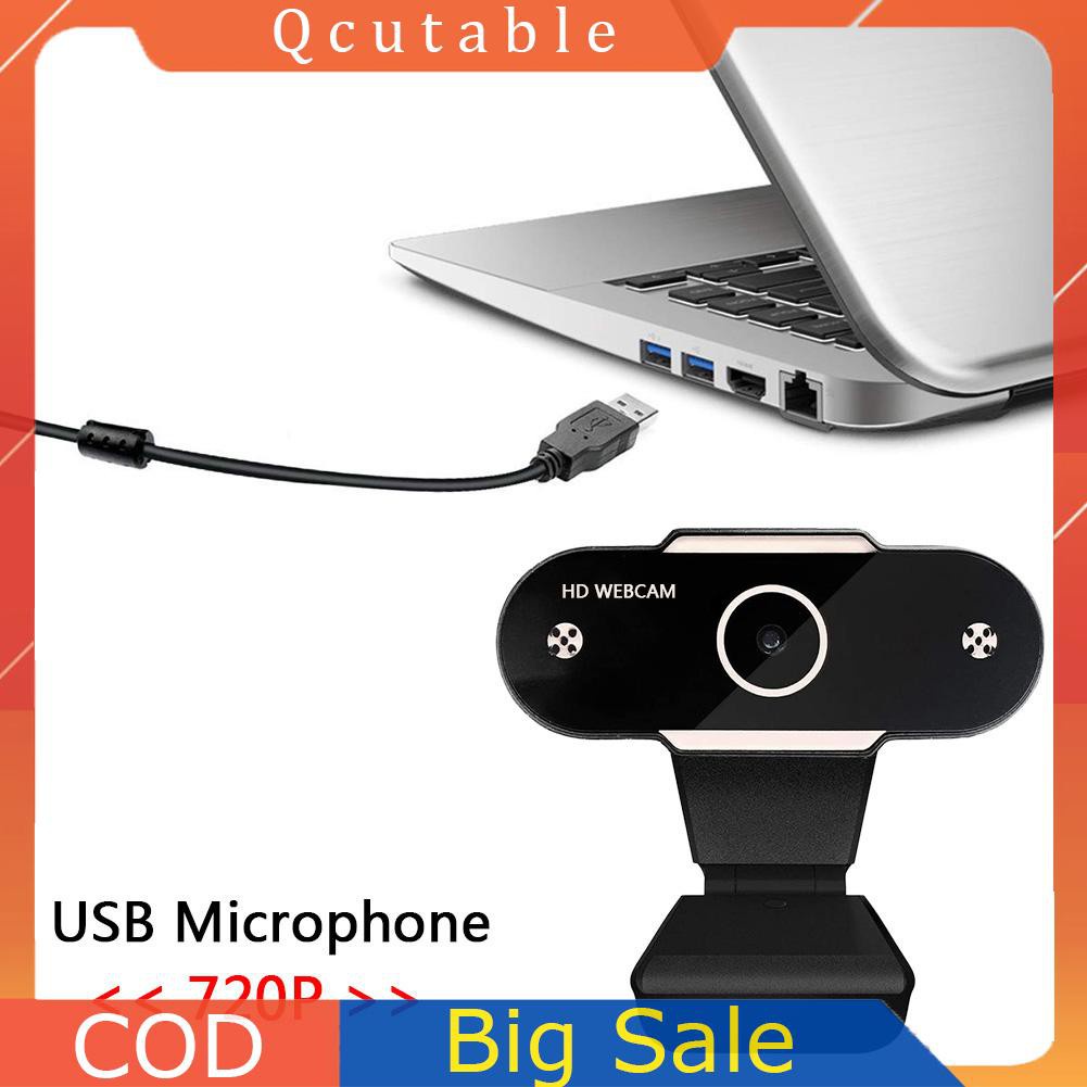 720P HD USB 2.0 Web Camera Live Video Online Microphone Computer PC Webcam