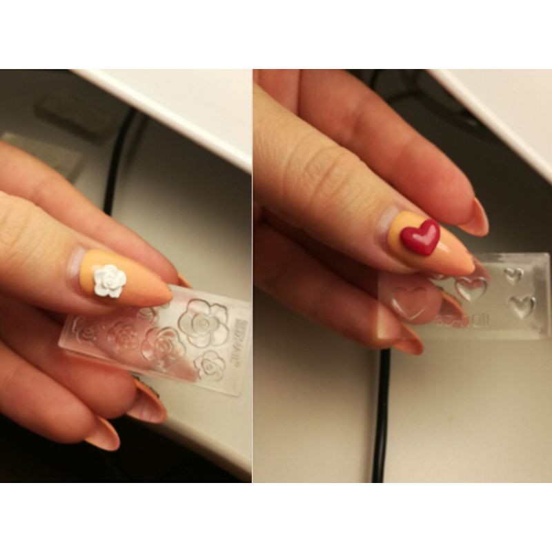 Set 6 Khuôn Làm Bông Tai Thủ Công Hình Hoa 3d Bằng Silicon Tiện Dụng